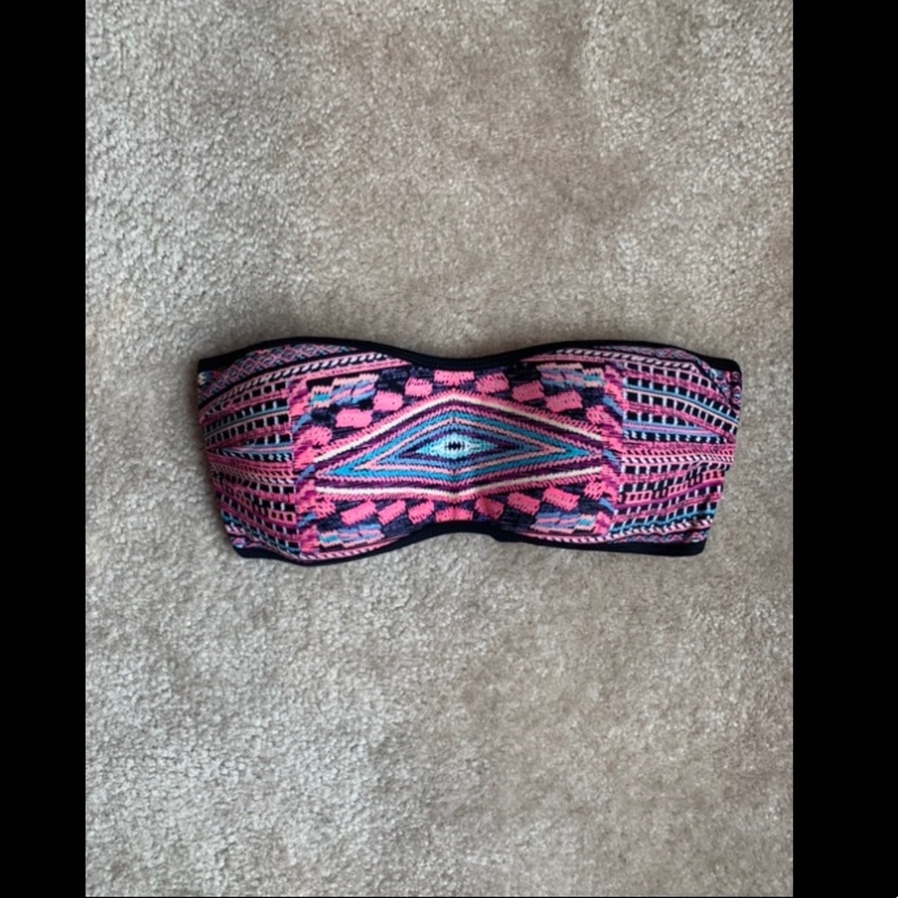 Aztec printed bikini top